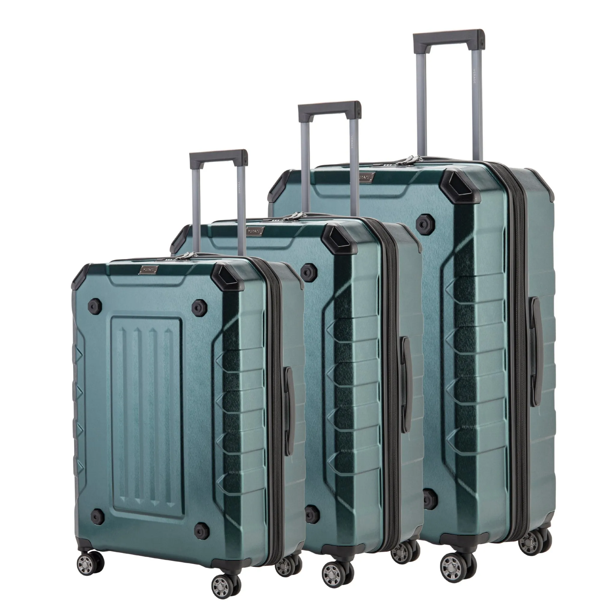 Upright Suitcase Black Set Of 3