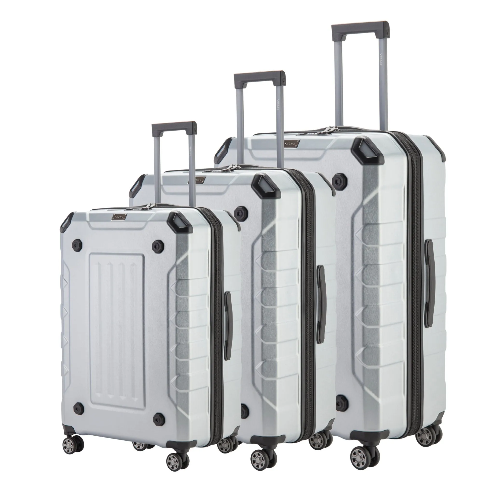 Upright Suitcase Black Set Of 3