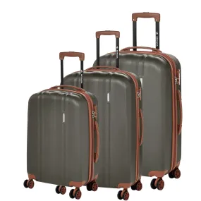 Upright Suitcases Trolley Set of 3 - Dark Grey