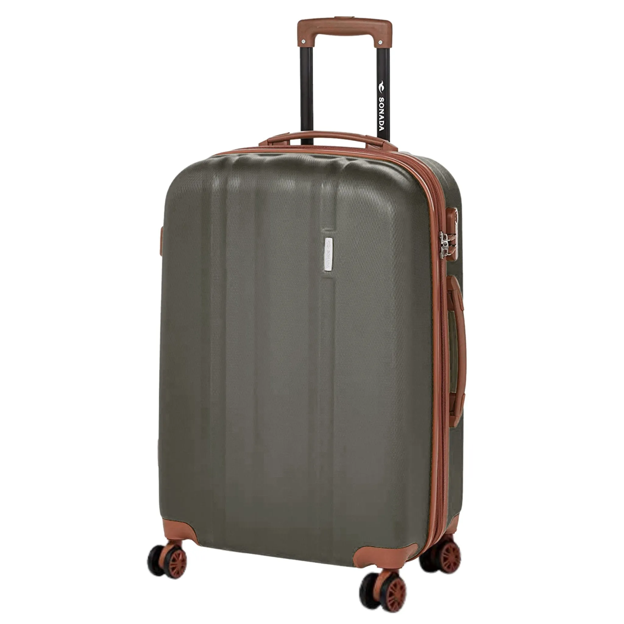 Upright Suitcases Trolley Set of 3 - Dark Grey