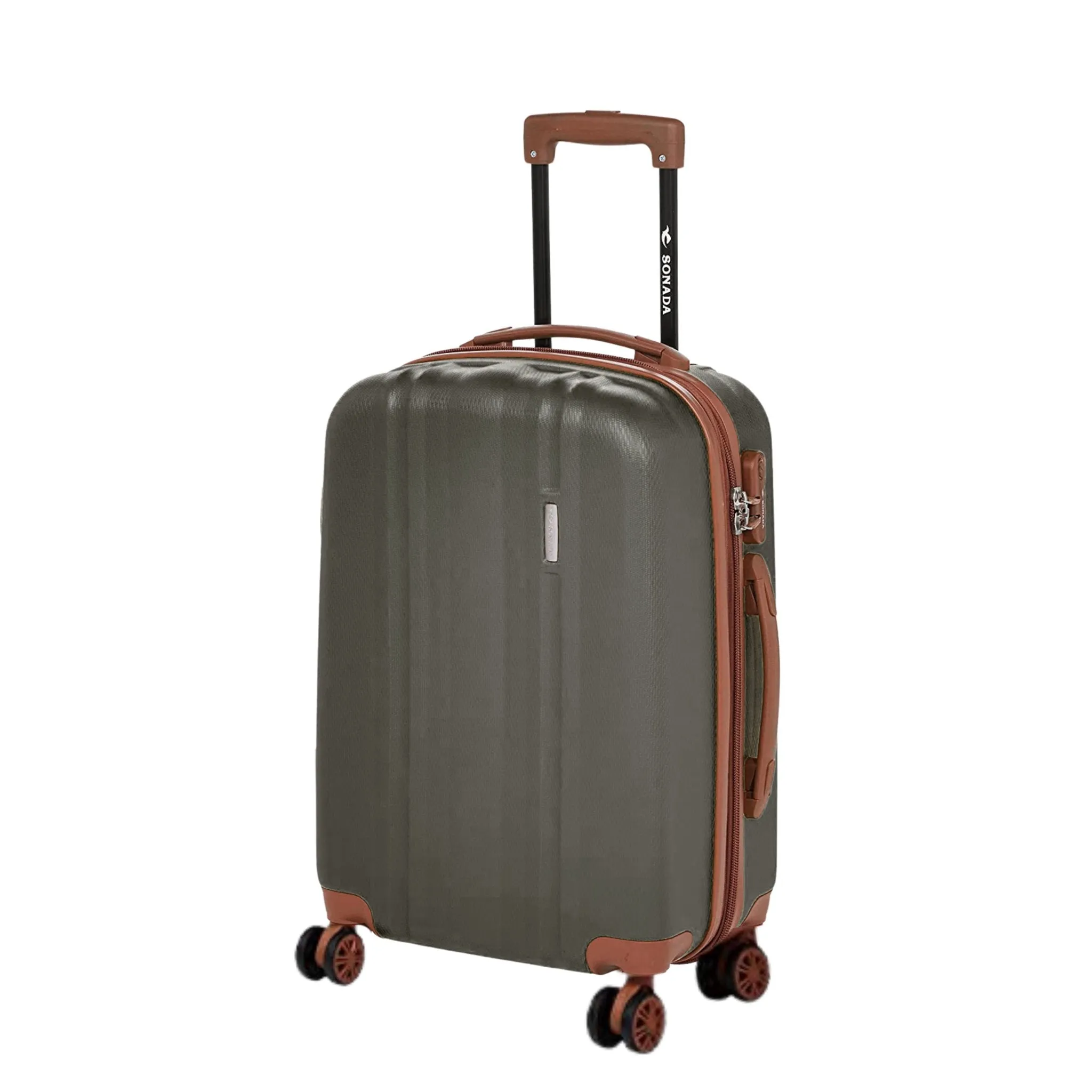 Upright Suitcases Trolley Set of 3 - Dark Grey