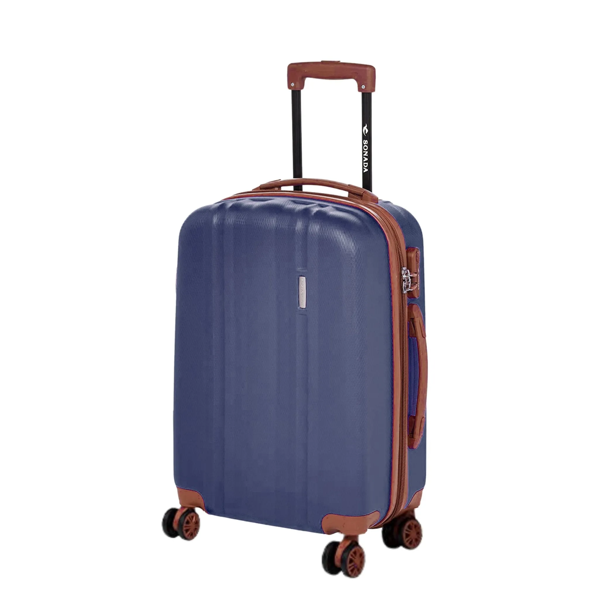 Upright Suitcases Trolley Set of 3 - Navy