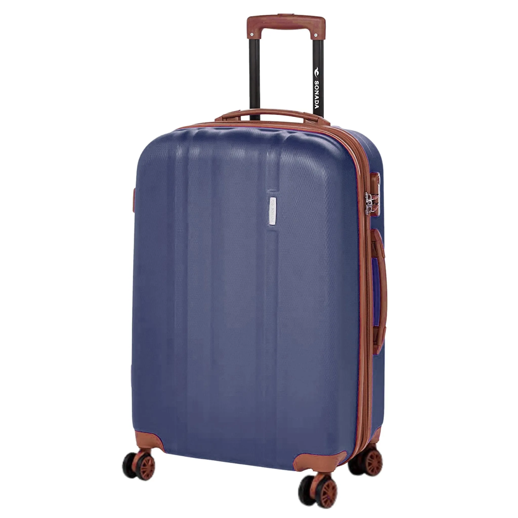 Upright Suitcases Trolley Set of 3 - Navy