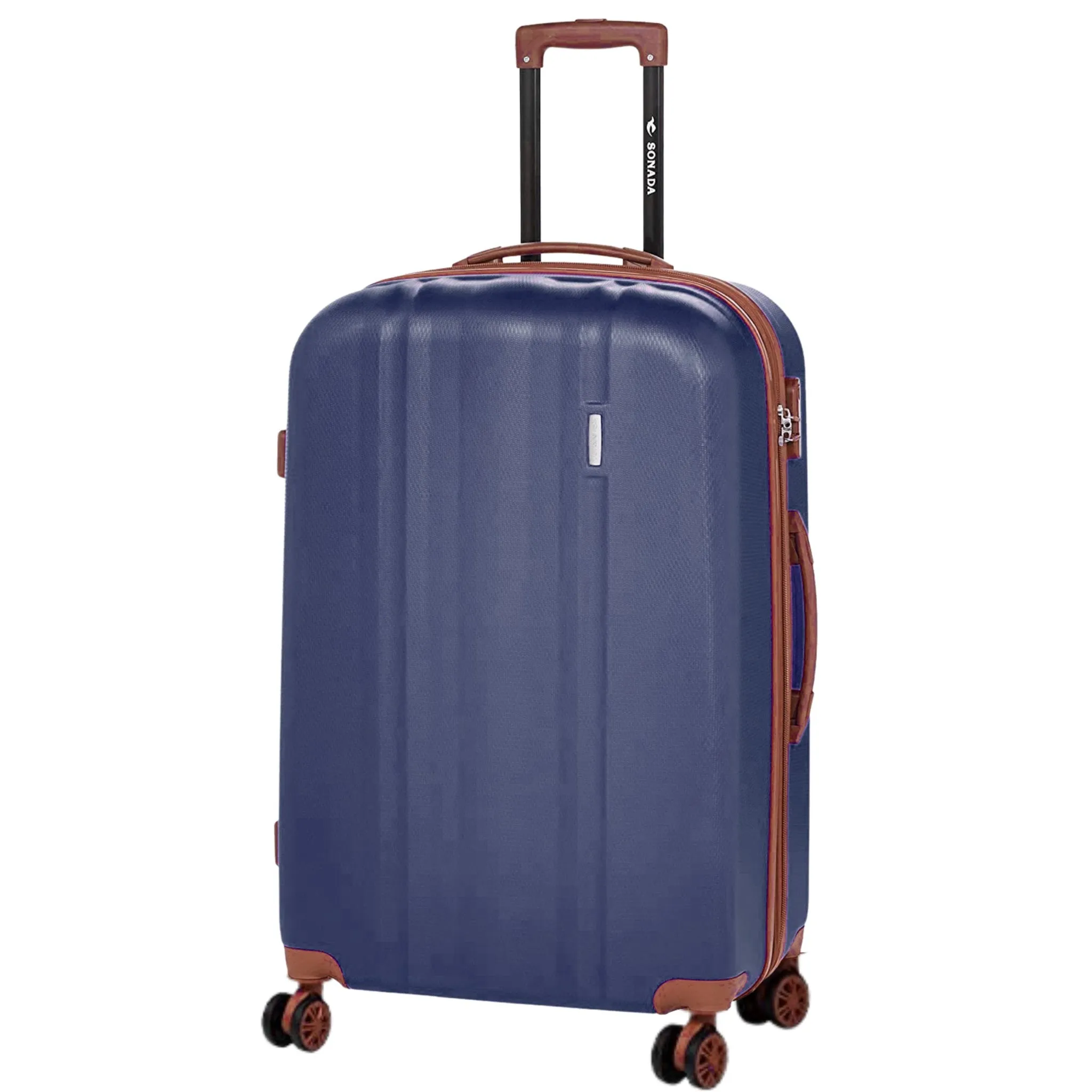 Upright Suitcases Trolley Set of 3 - Navy