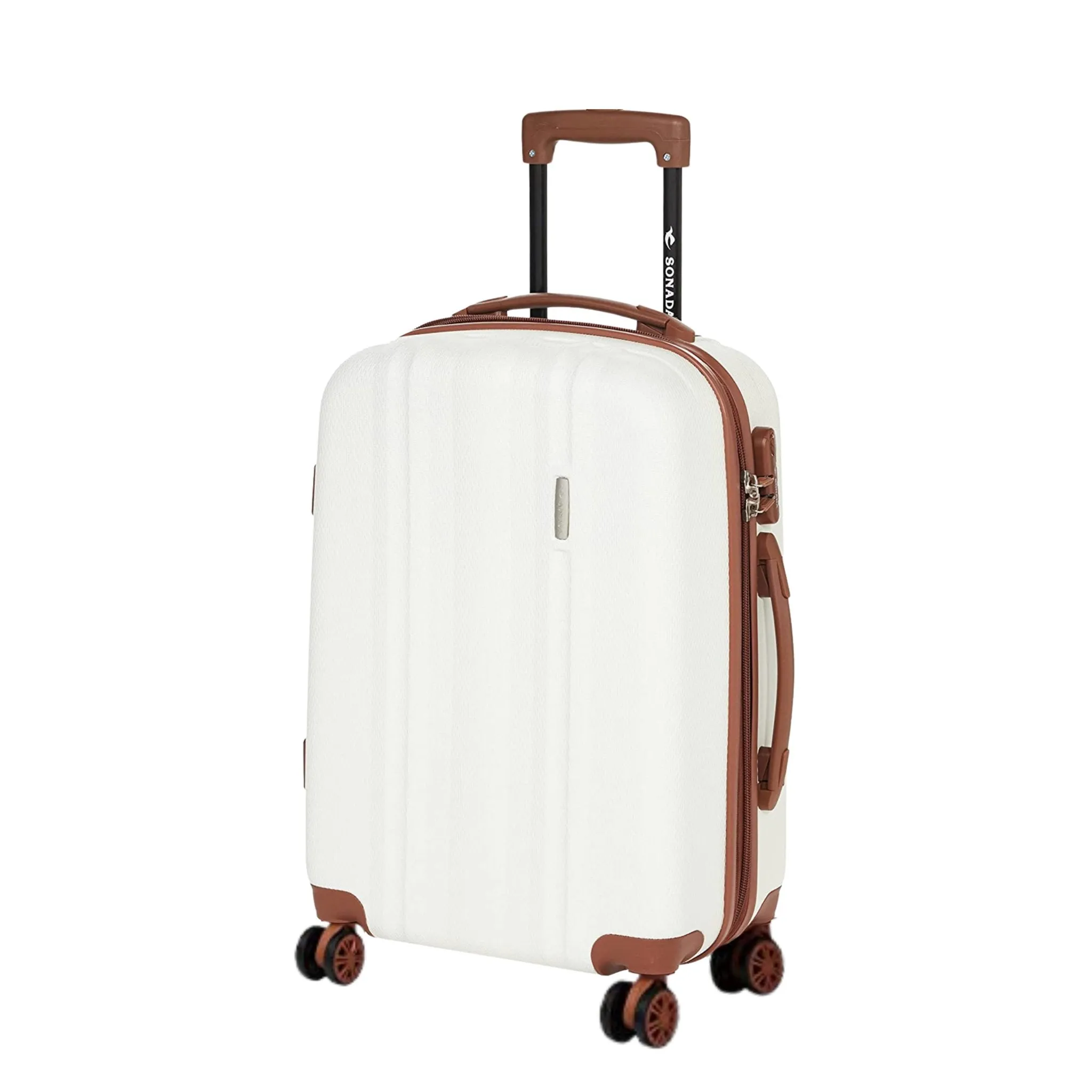 Upright Suitcases Trolley Set of 3 - White