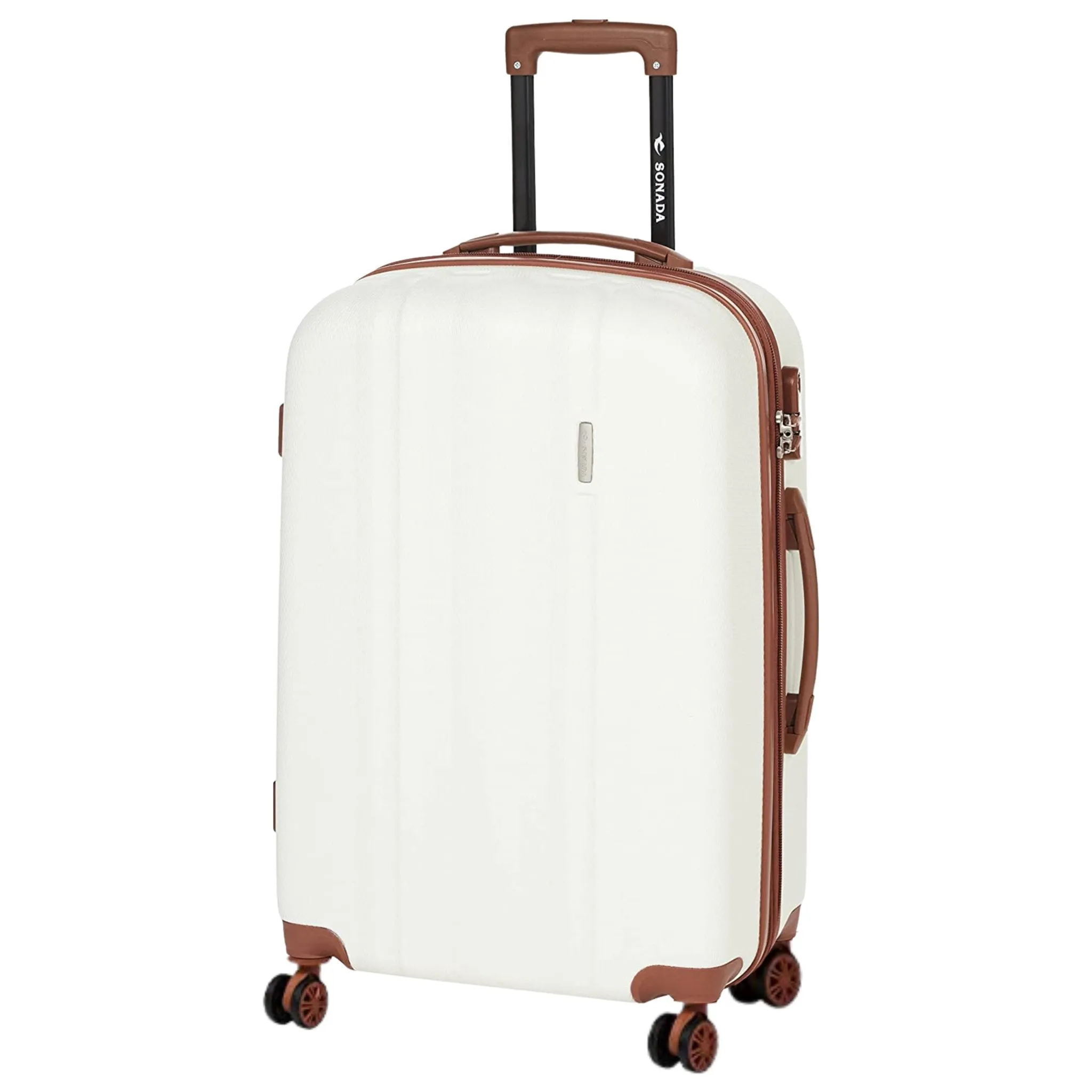 Upright Suitcases Trolley Set of 3 - White