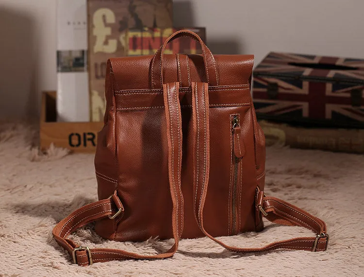 Vintage Leather Womens Backpack Purse Cool Backpacks for Women