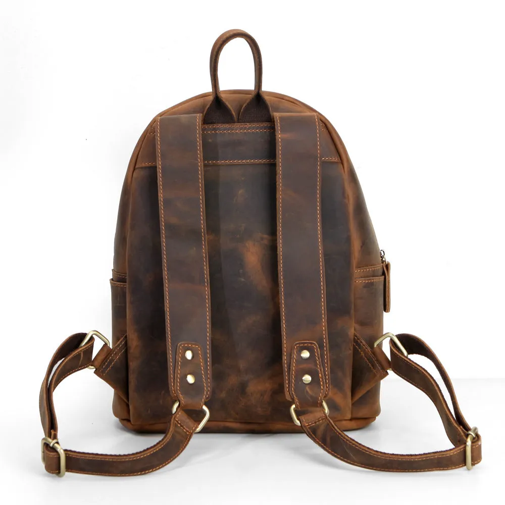 Vintage Womens Genuine Leather Backpack Bag Purse Laptop Backpacks For Women