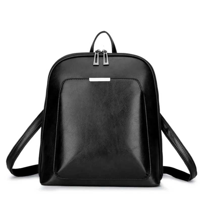 Women's Large Capacity Leather Backpack | Shoulder Bag