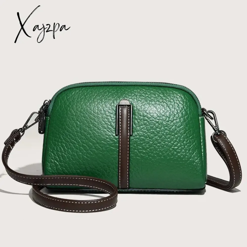 Xajzpa - Cowhide Bag New Crossbody Bags For Women Women's Leather Soft Leather Zero Wallet Fashion Versatile Messenger Bags For