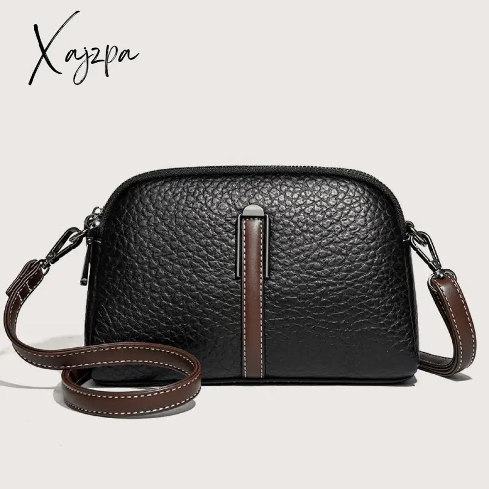 Xajzpa - Cowhide Bag New Crossbody Bags For Women Women's Leather Soft Leather Zero Wallet Fashion Versatile Messenger Bags For