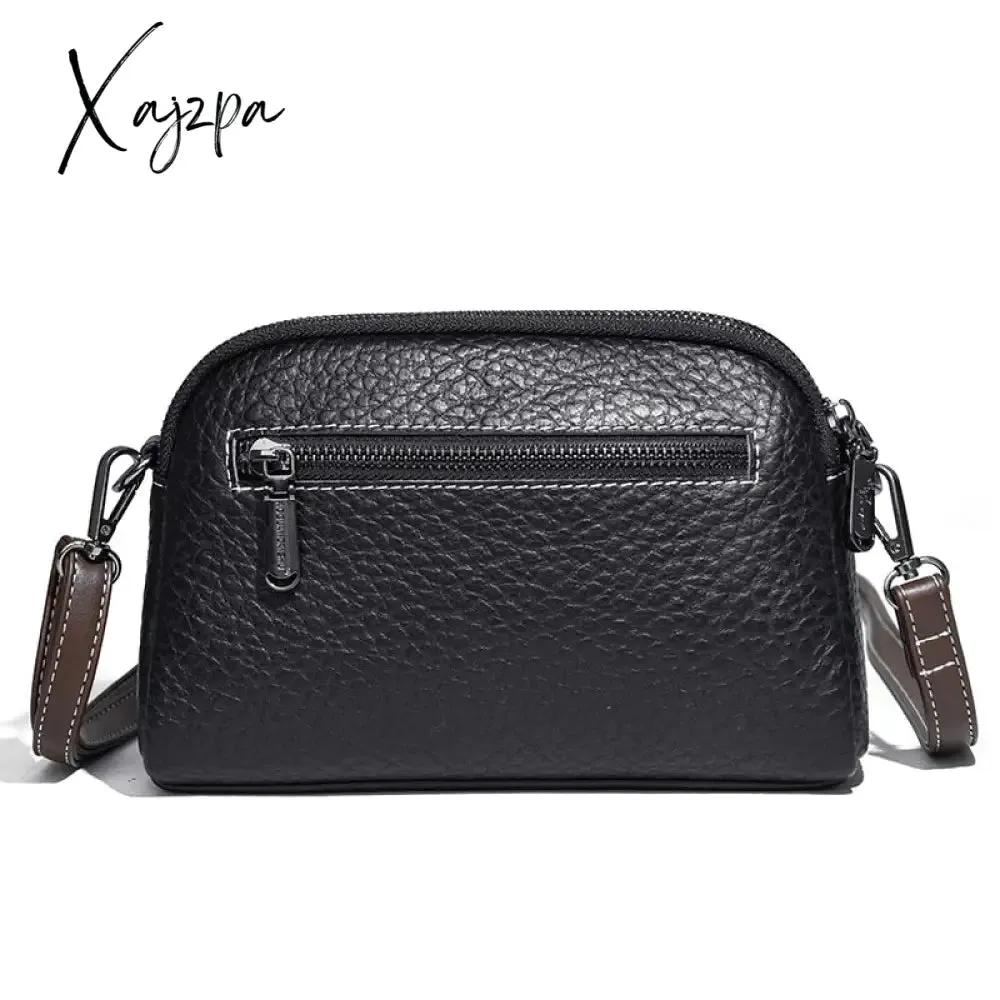 Xajzpa - Cowhide Bag New Crossbody Bags For Women Women's Leather Soft Leather Zero Wallet Fashion Versatile Messenger Bags For