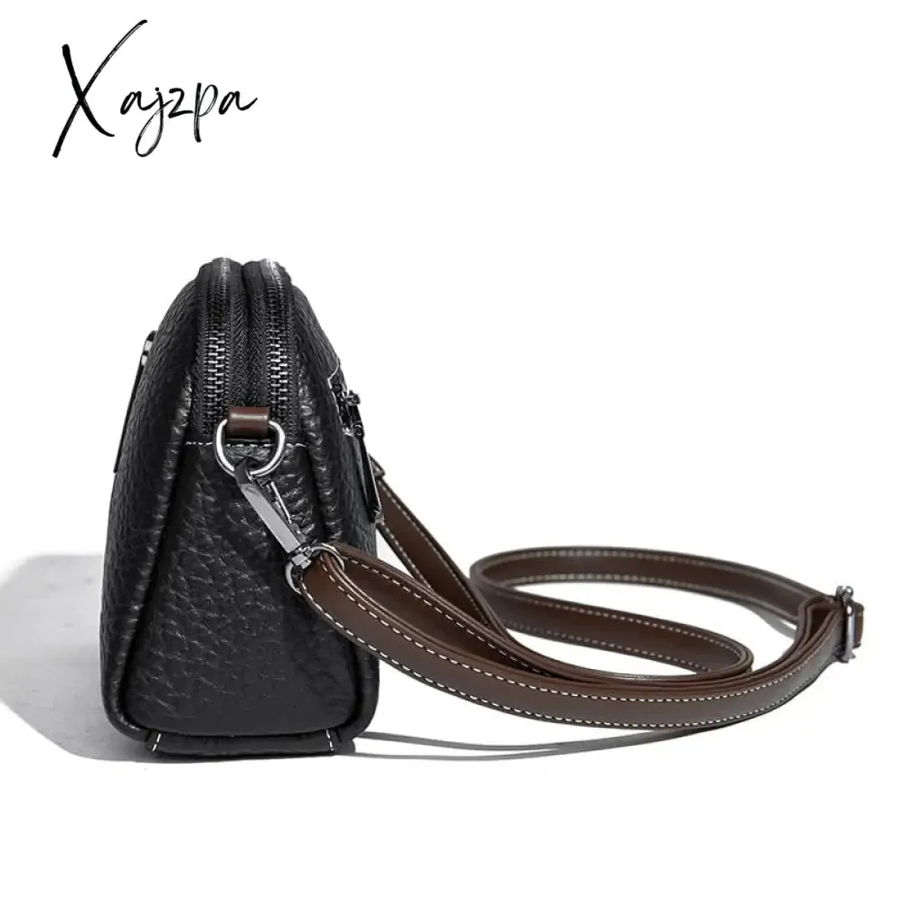 Xajzpa - Cowhide Bag New Crossbody Bags For Women Women's Leather Soft Leather Zero Wallet Fashion Versatile Messenger Bags For