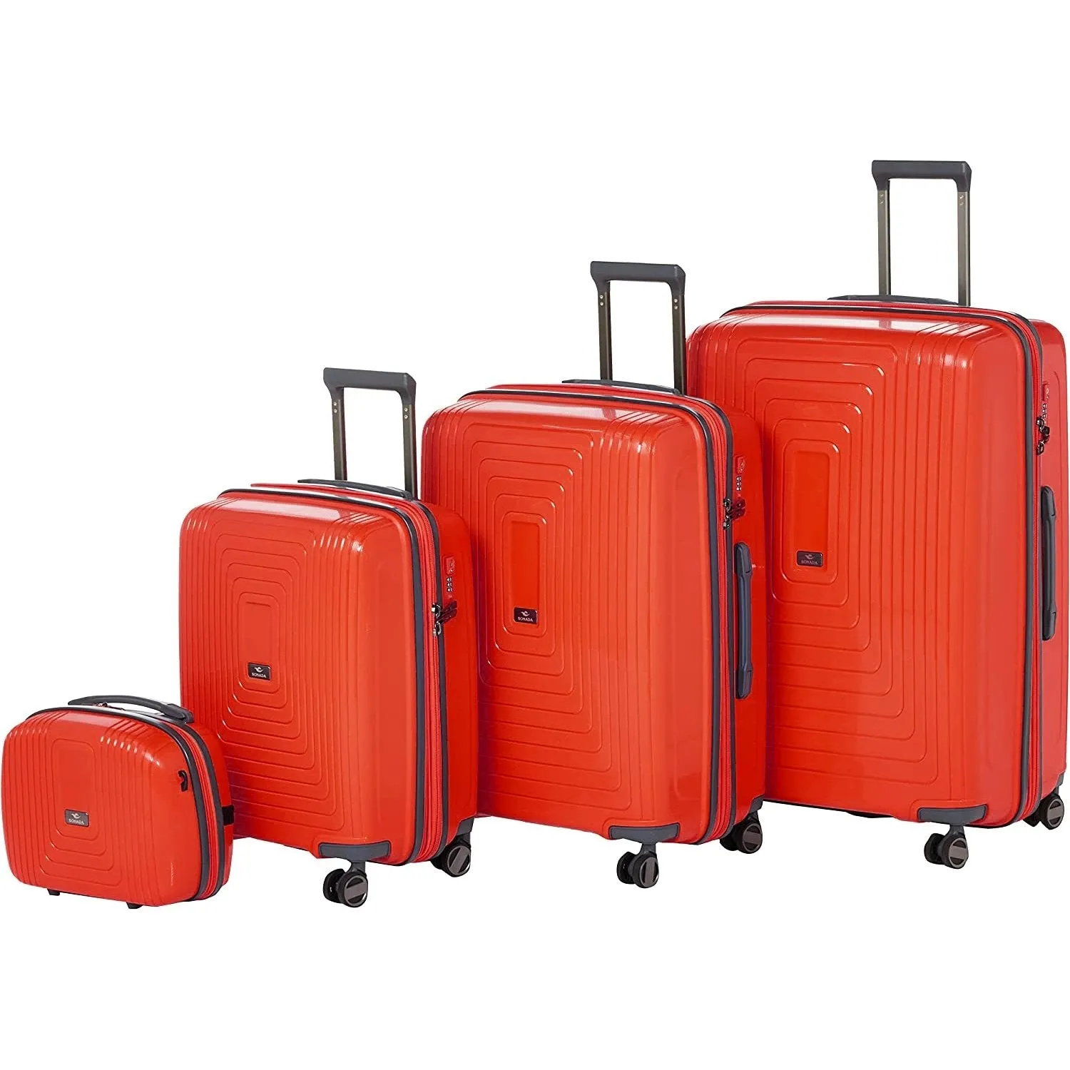 York Hardcase Luggage Set of 4 - Red