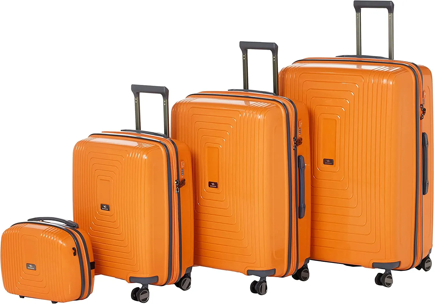 York Hardcase Luggage Set of 4 - Red