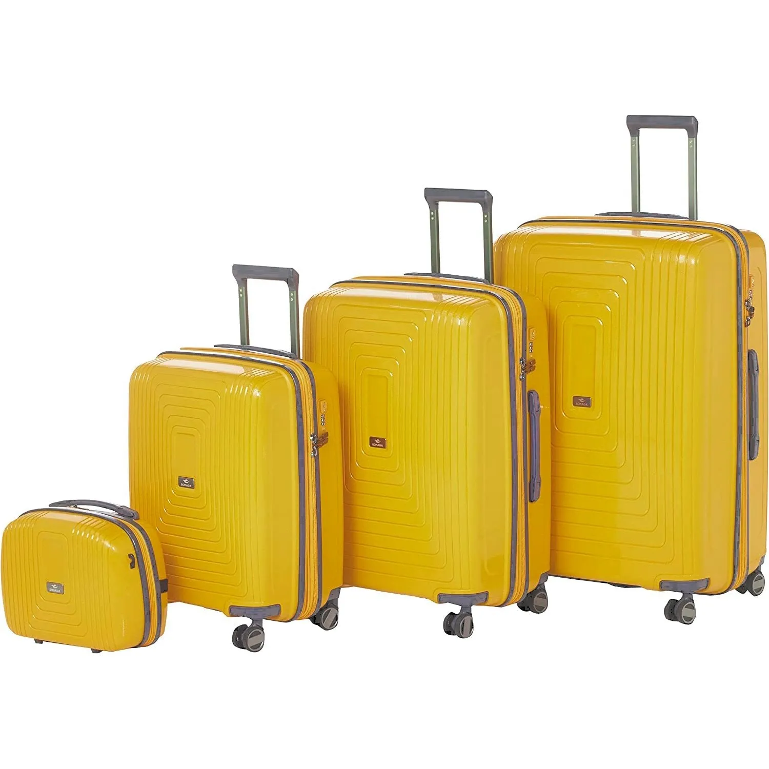 York Hardcase Luggage Set of 4 - Red